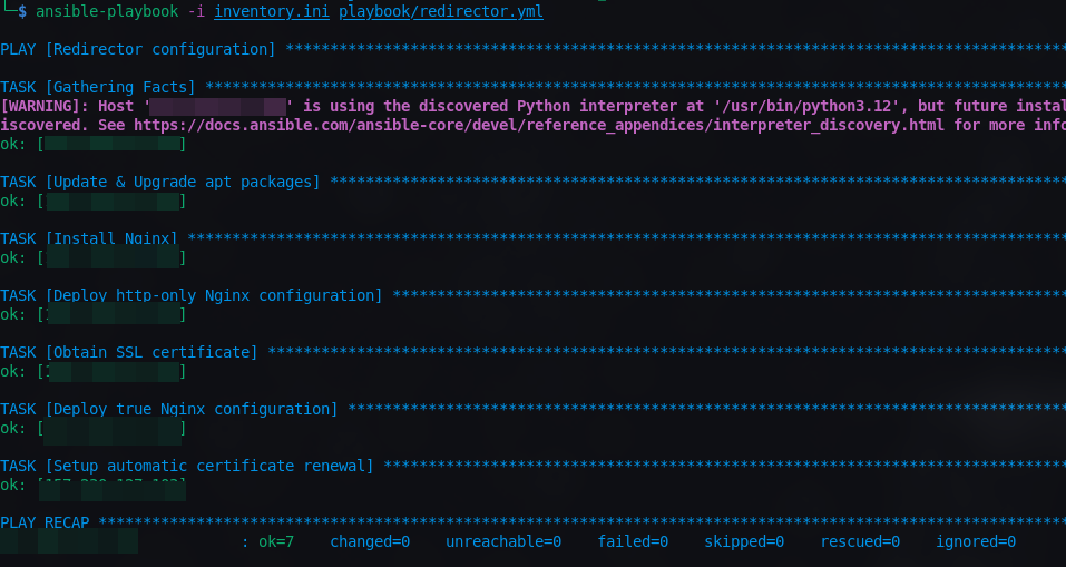 Ansible redirector