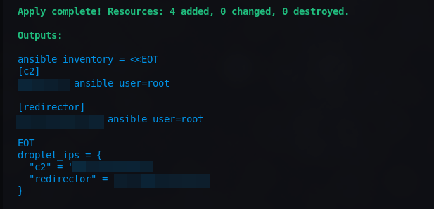 Terraform output